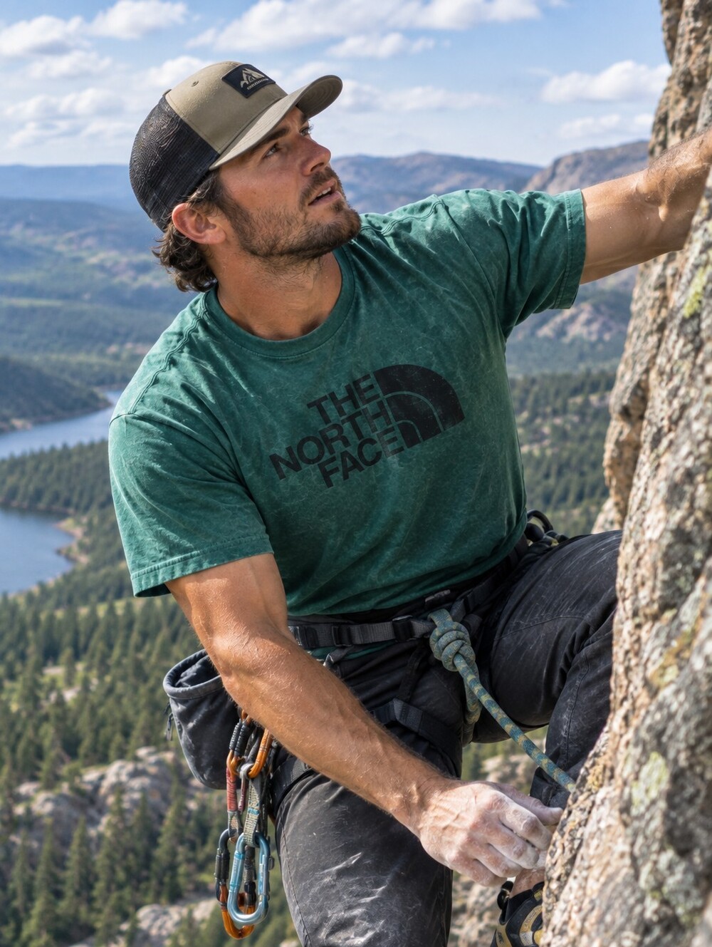The North Face Men's Teal Short Sleeve Logo Tee